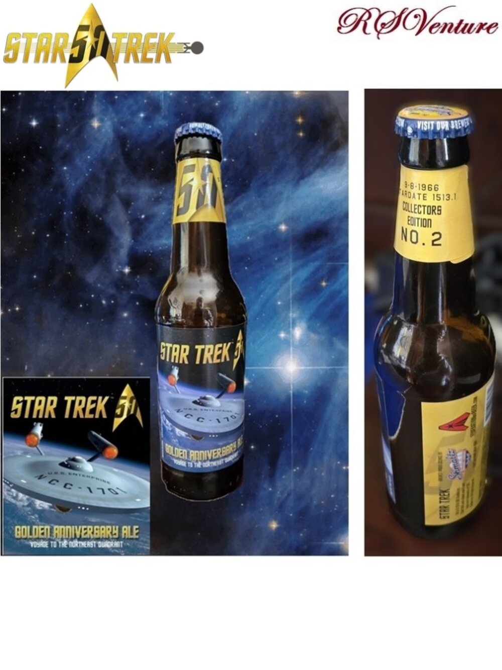 Star Trek 50th Anniversary Golden Ale Bottle